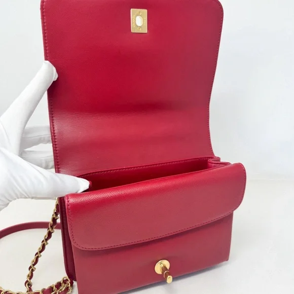 Chanel Red Top Handle Flap Bag - Picture 10 of 13